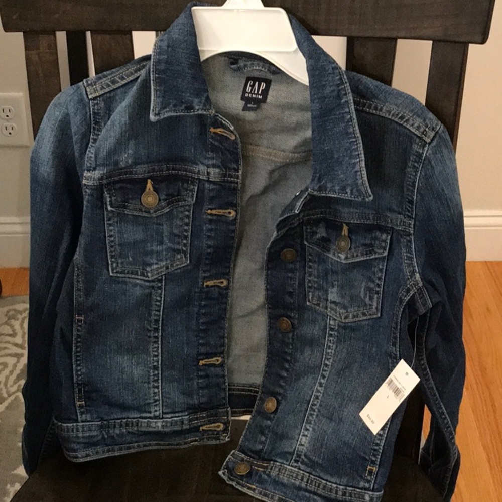 Girls Gap jean jacket Size L new with tags